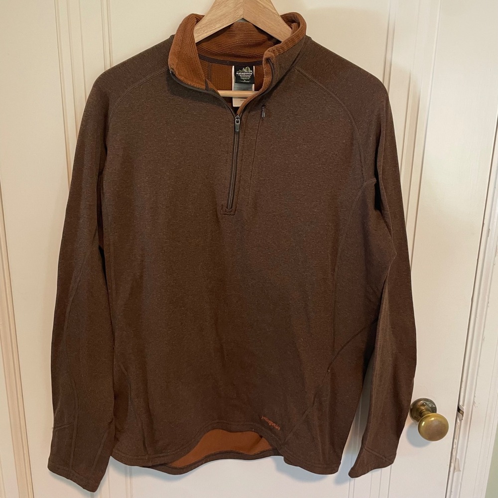 Vintage Patagonia Capilene Performance Baselayer Mens Large Quarter Zip Pullover